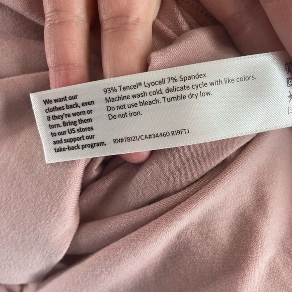 Eileen Fisher Pink Long Top TShirt Size Large Stretch - Picture 5 of 6